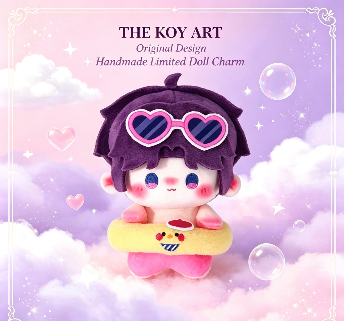 THE KOY ART Original Handmade Limited Cotton Doll Charm 10cm
