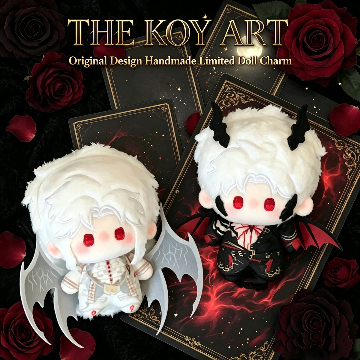 Original Designer Handmade Limited | THE KOY ART Angel & Demon PlushDoll Charm 10cm