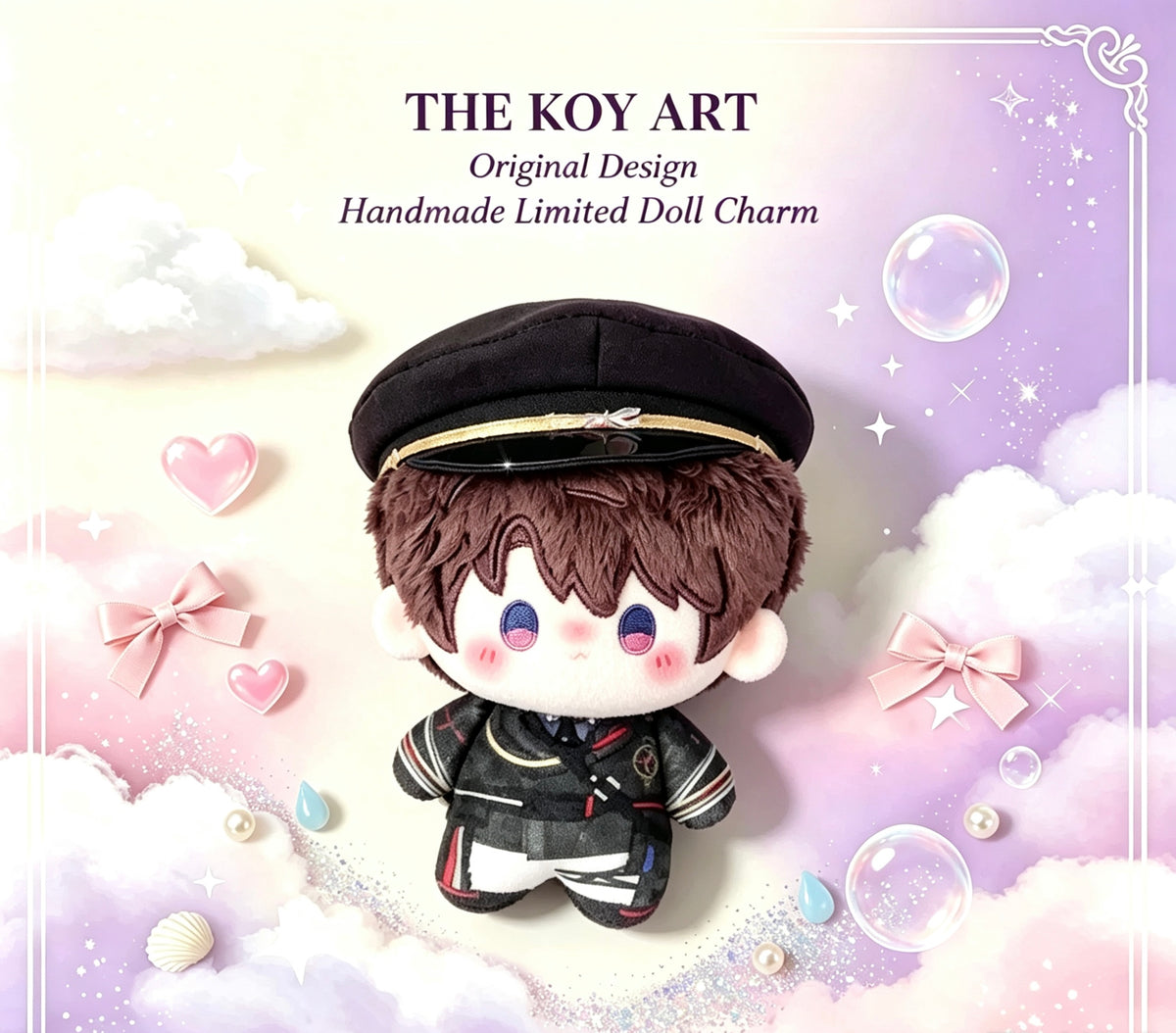 THE KOY ART Dark Officer Cotton Doll Charm 10cm